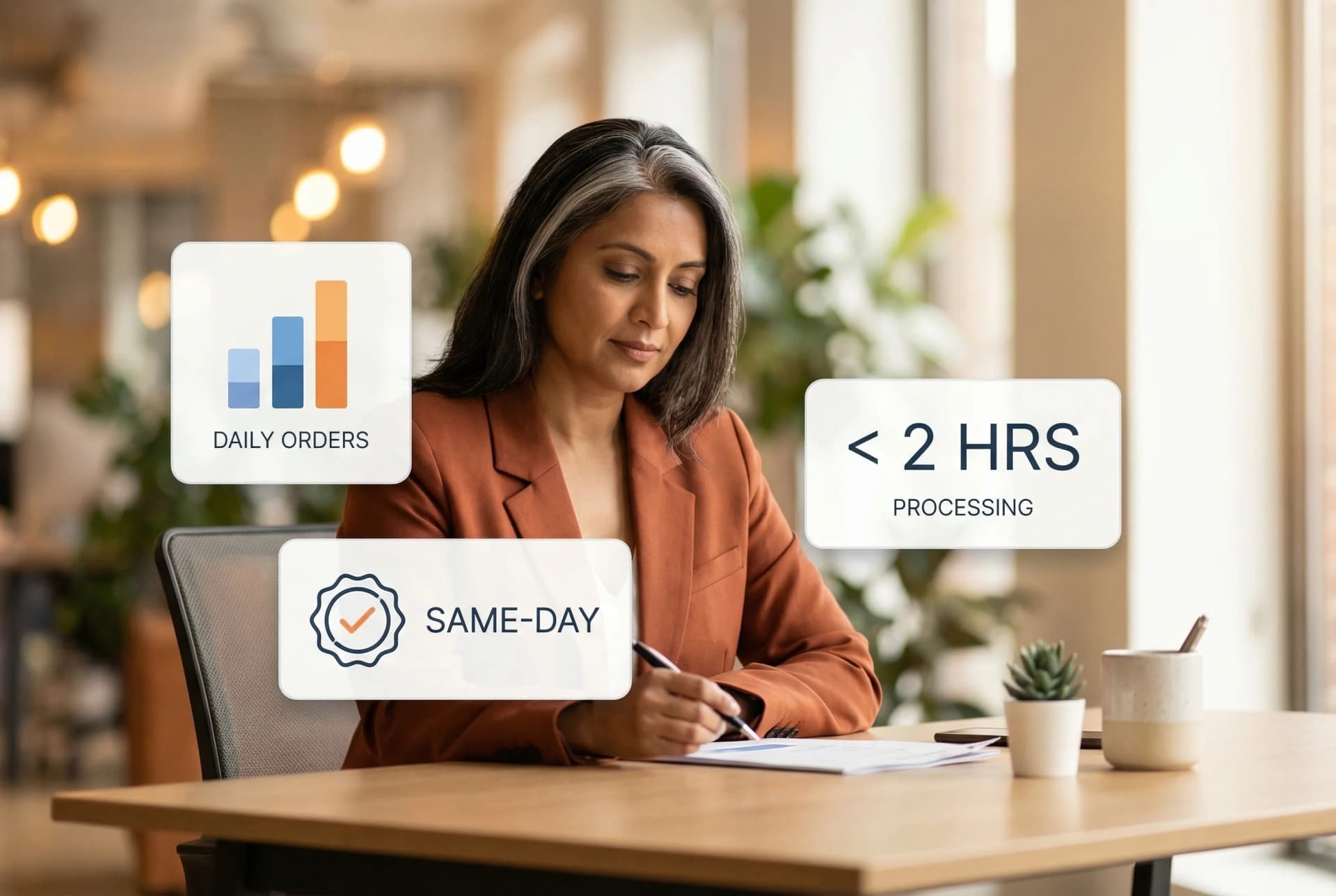 E-commerce order processing dashboard showing order queue, fulfillment status, shipping tracking, and return management workflow