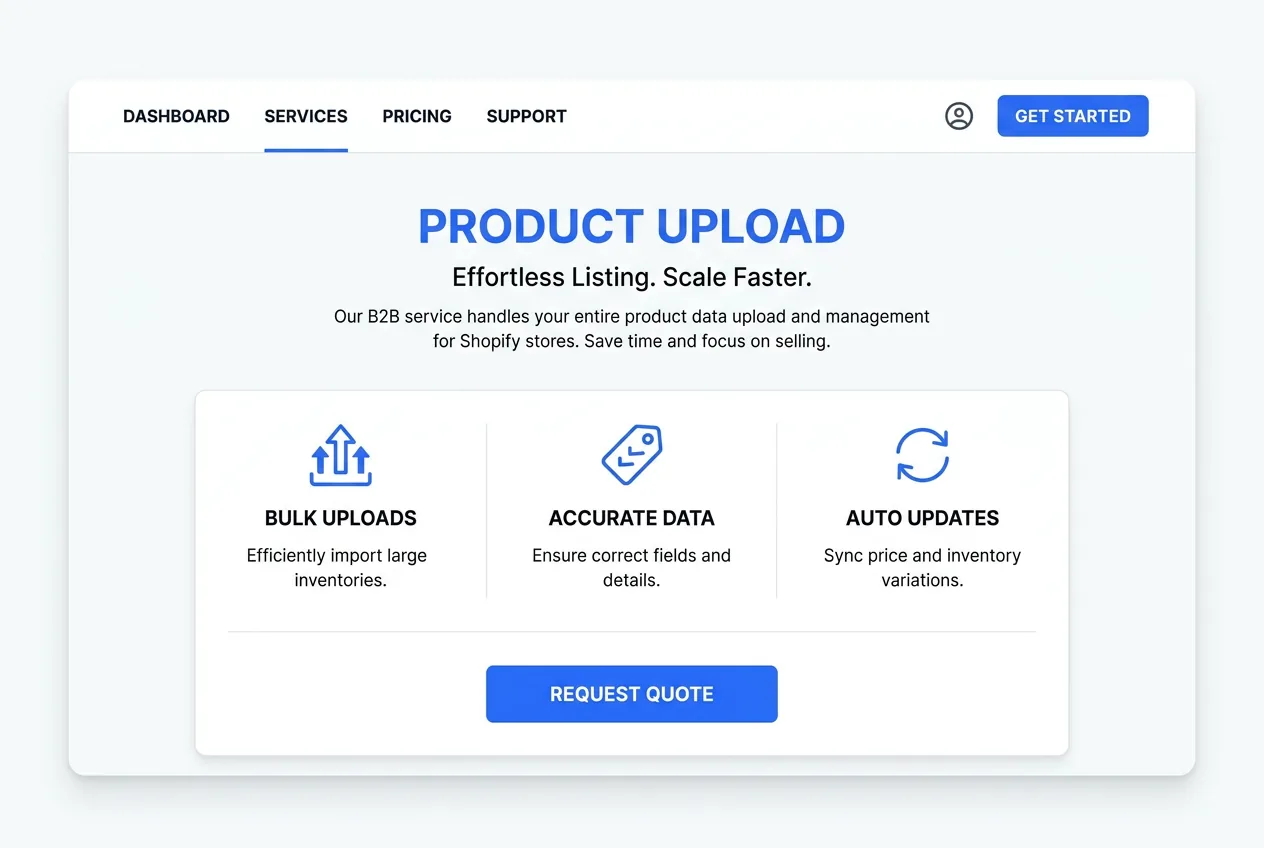 Shopify admin product upload interface showing bulk product import with variants, images, and collection assignments
