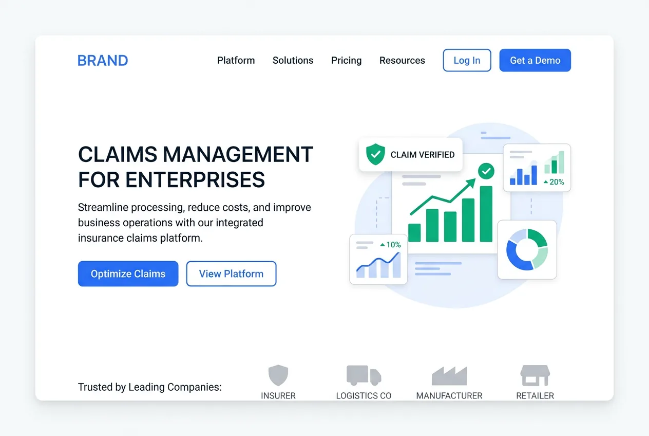 Insurance claims processing dashboard showing organized claim records with status tracking and verification indicators