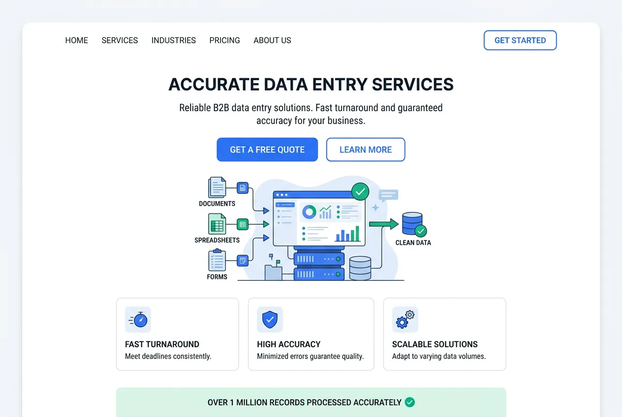Specialist entering data into a CRM dashboard with real-time validation