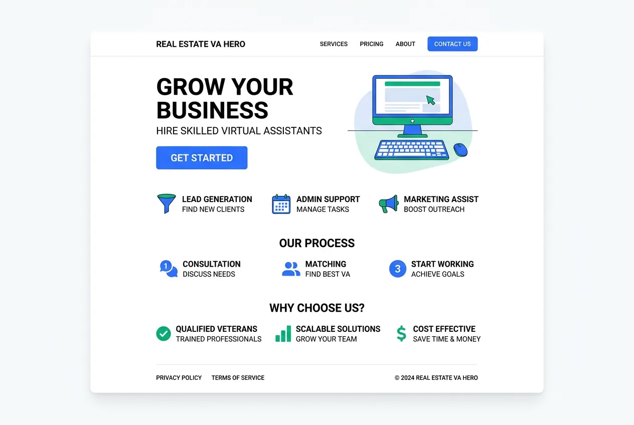 Real estate virtual assistant managing property listings, CRM updates, and transaction documents on multiple screens