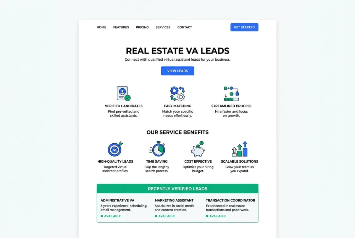CRM dashboard showing lead pipeline stages, follow-up schedules, and contact engagement metrics for a real estate team