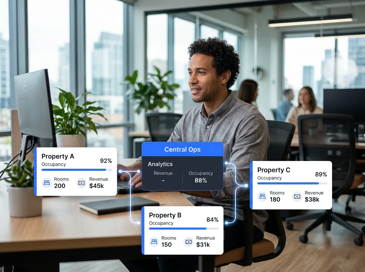 Centralized operations support across multiple hotel and restaurant locations