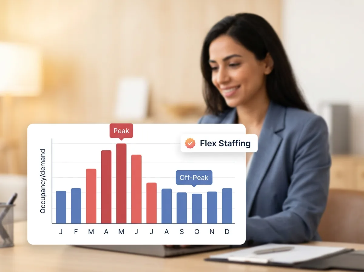 Hospitality operations team managing seasonal booking surges and menu data updates